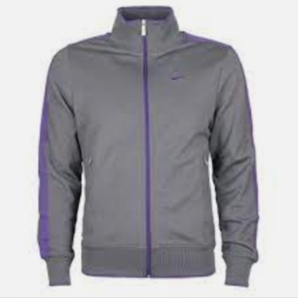 Nike Other - EUC Nike National 98 Grey Purple Full Zip Swoosh Track Jacket 370404 Sz L